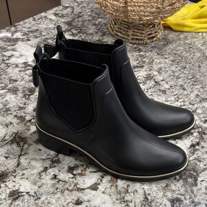 Kate Spade Black Ankle Rain Boots